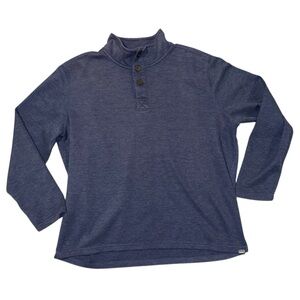 Classic High Quality Eddie Bauer Navy Blue Quarterzip Sweatshirt Pullover